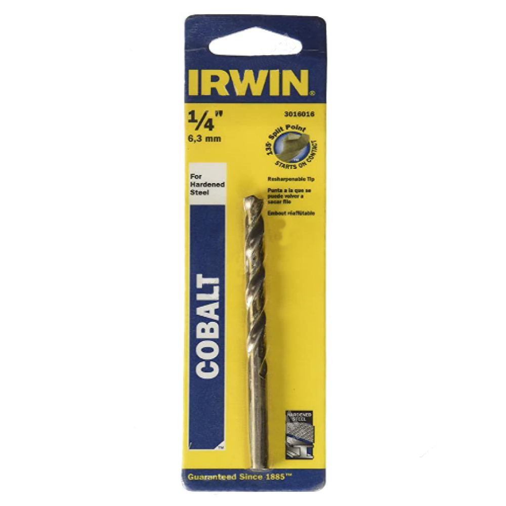 Broca Hss Cobalto 1/4" Blister 3016016 Irwin