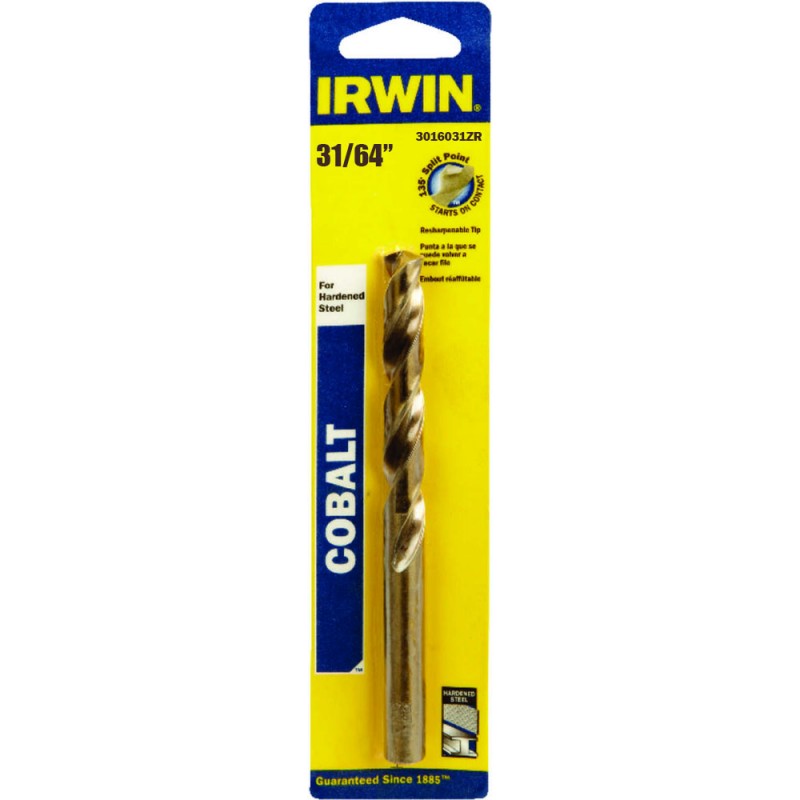 Broca HSS Cobalto 31/64" - Blister Irwin