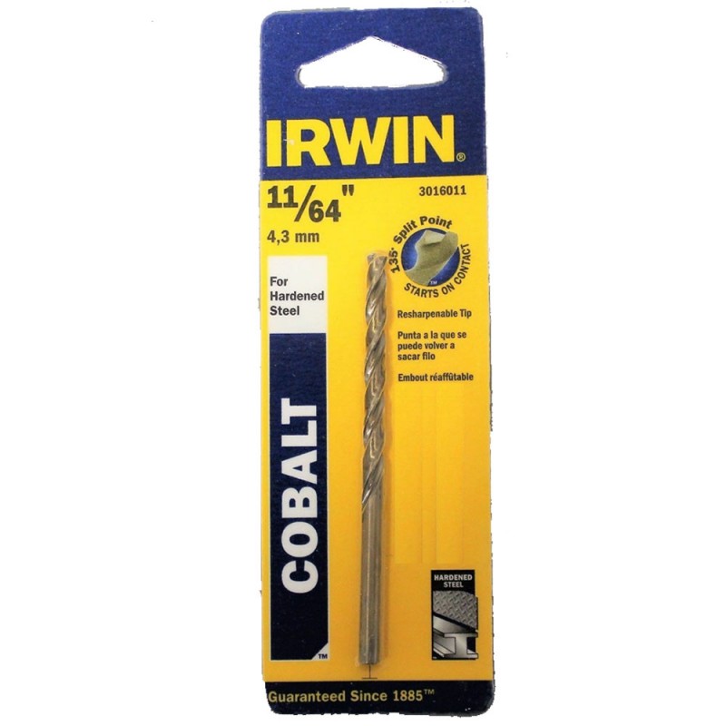 Broca Hss Cobalto 11/64" - Blister Irwin