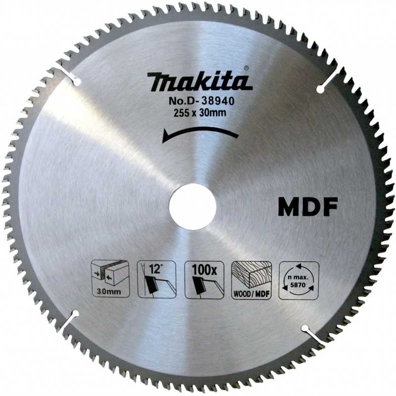 Disco Sierra para Mdf 255 X 30 X 60T Reductores 15.88,20 Makita