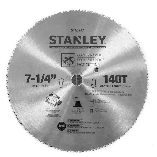 [STA7747] Disco De Sierra Circular 7-1/4" Steel General Purpose Stanley