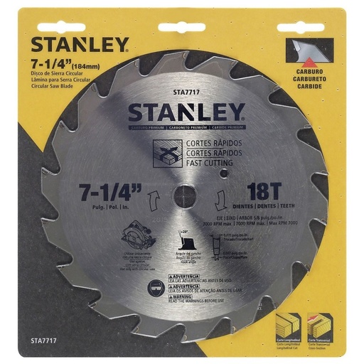 [STA7717] Disco De Sierra Circular 7-1/4" X 18D Stanley