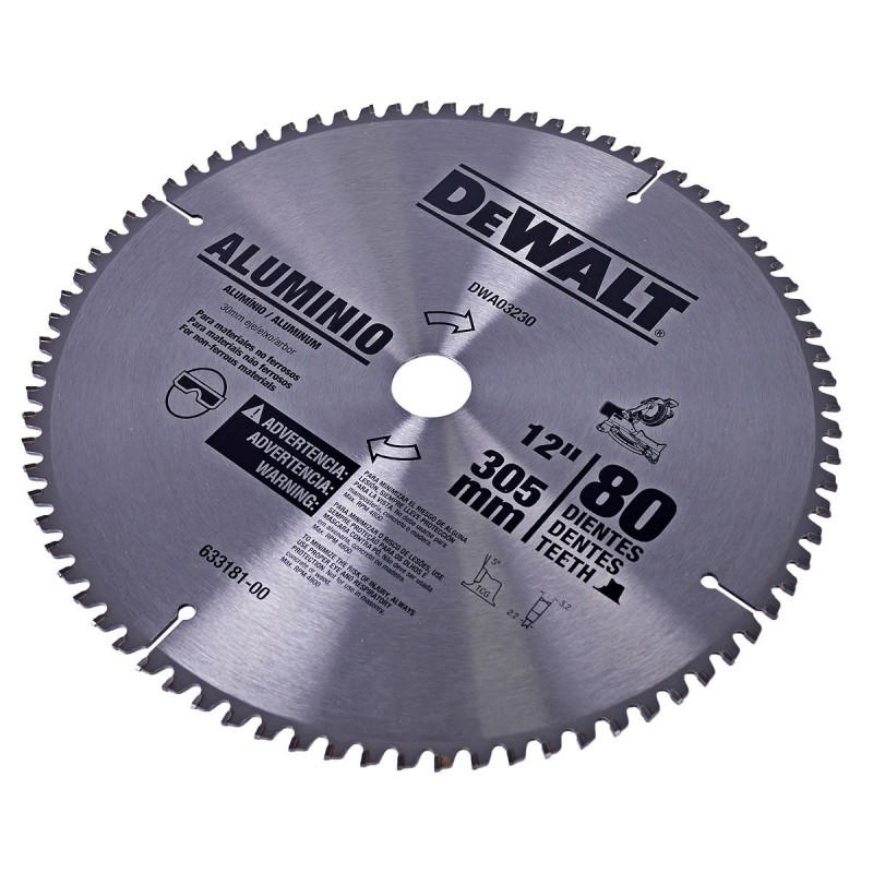 Disco de sierra 12" 80 Dientes Aluminio DWA03230 Dewalt_3