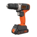 Taladro atornillador 3/8" 20v + set de 18 piezas Black & Decker