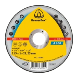 Disco Abrasivo Corte Kronenflex A100 / 9" x 5/64" (2mm) x 7/8" Klingspor (E)