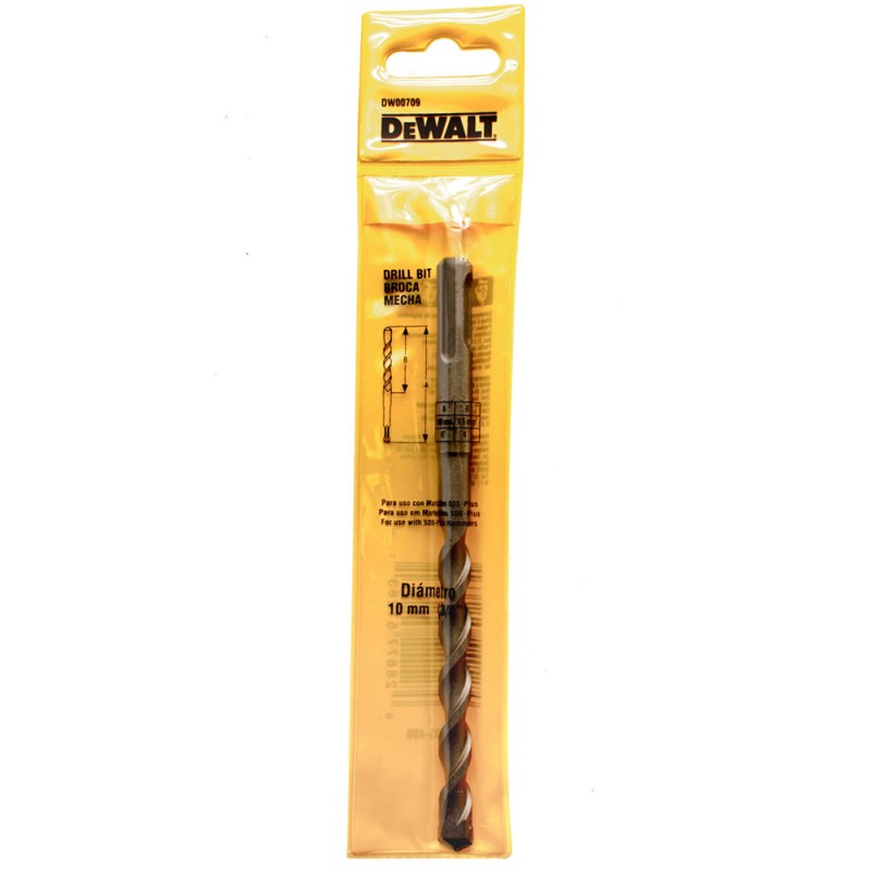 [DW00709] Broca Sds-Plus 10x100x160mm (3/8"x4"x6-1/4") Dewalt