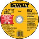 [DW8065] Disco Abrasivo Corte HP 7" (180 mm) x 1/16" (1.6 mm) Dewalt (E)
