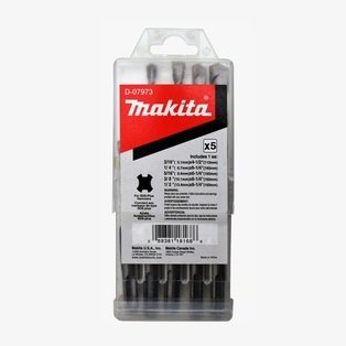 Set De Brocas Sds-Plus 5 Unid (3-16", 1/4", 5/16", 3/8", 1/2") Makita (E)
