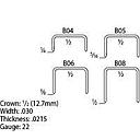 Grapa en Tira Tapicera Corona 1/2" (12.8 mm) Largo 3/8" (10mm) Calibre 22 (0.76 * 0.55mm) * 5,000 Unid. Maraga (E)
